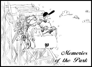 The Batter and Zacharie on a 	rollercoaster.